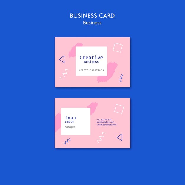 Memphis Style Business Card Template – Free Download