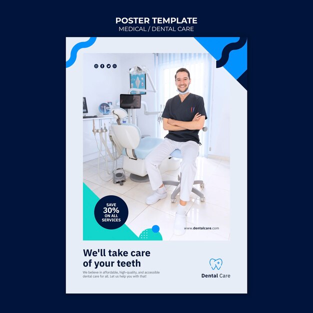 Dental Care Poster Template for Free Download