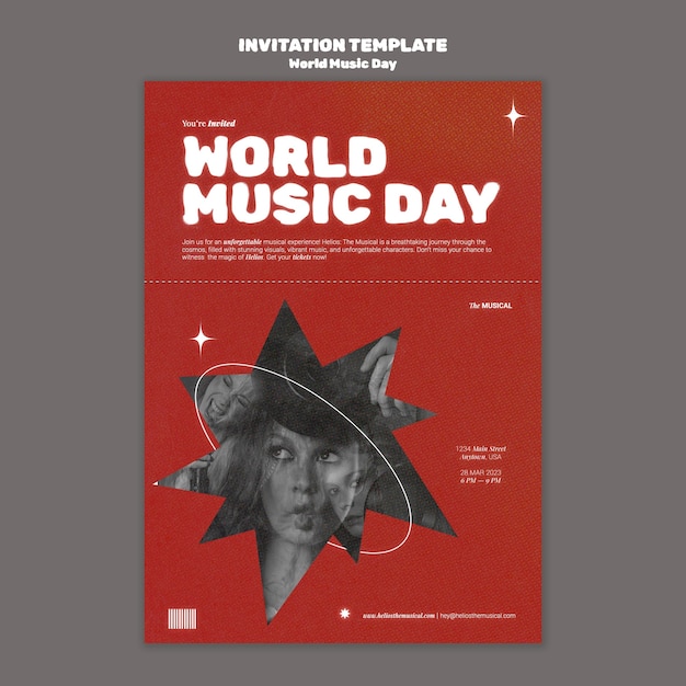 World Music Day Invitation Template – Free Download