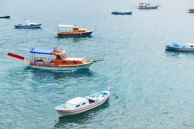 Boats Floating in Calm Blue Sea Water in Turkey – Free to Download