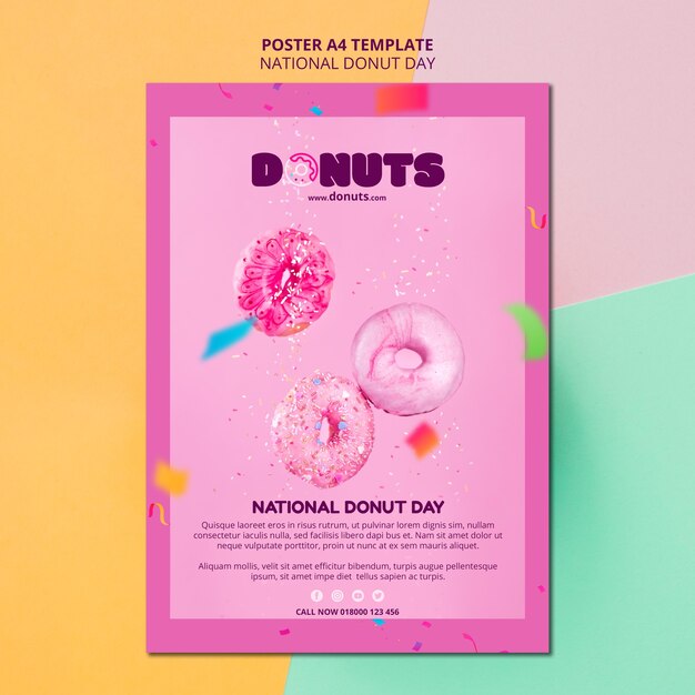 National Donut Day Poster Design – Free Download, Download Free Stock Photo