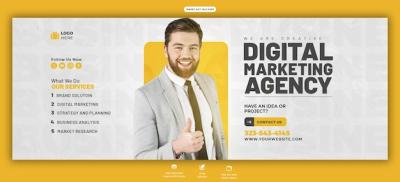 Corporate Facebook Cover Banner Template for Digital Marketing Agencies – Free Download