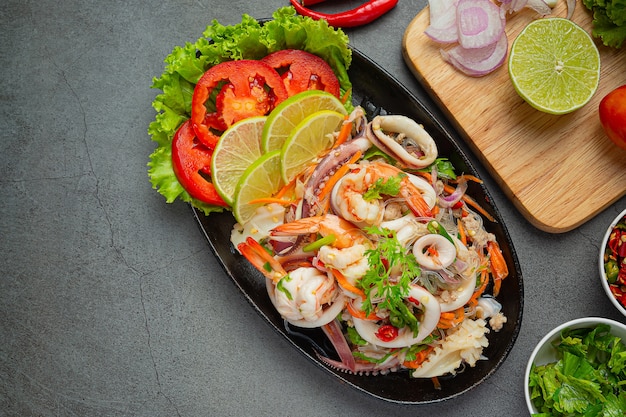 Spicy Mixed Seafood Salad with Thai Ingredients – Free Download