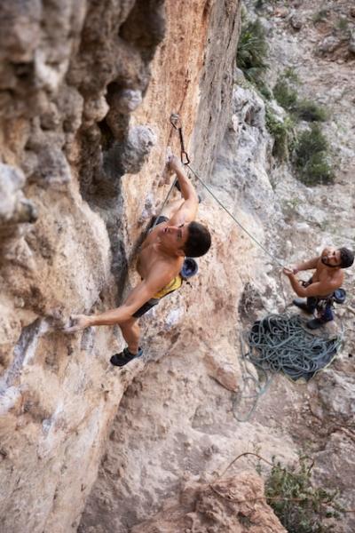 Men Climbing a Mountain with Safety Equipment – Free to Download