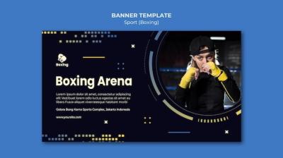 Boxing Ad Banner Template – Free Download