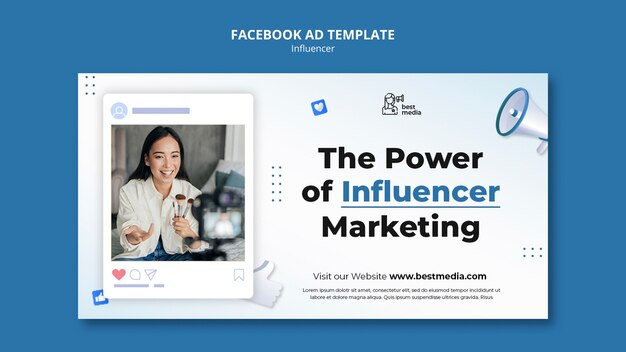 Facebook Template for Influencer Work – Free Download