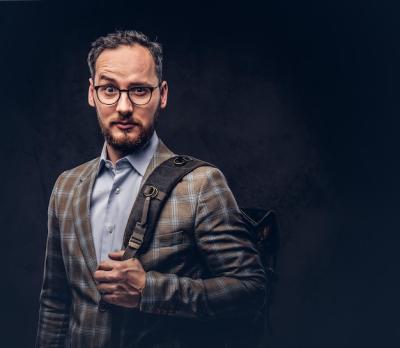 Handsome Bearded Man in Studio Portrait – Free Stock Photo, Download Free