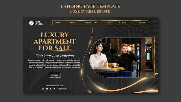 Luxury Real Estate Landing Page Template – Download Free Stock Photo