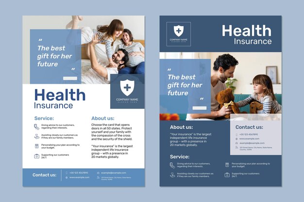 Health Insurance Template PSD with Editable Text – Free Download