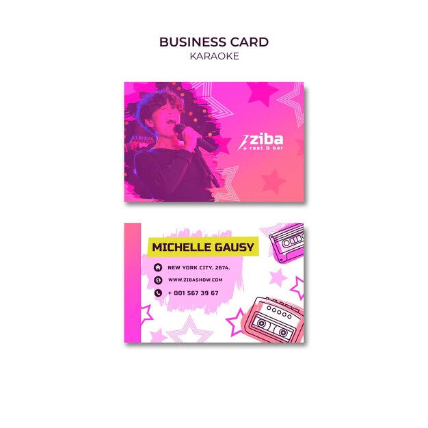 Karaoke Fun Business Card Template – Free Download