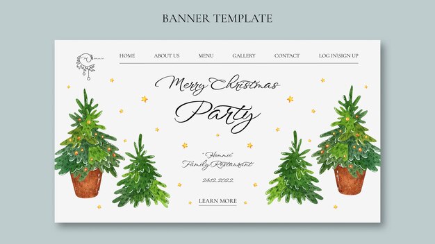 Flat Design Christmas Template – Free Download