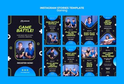 Instagram Stories for Gaming Concept – Download Free Stock Photo