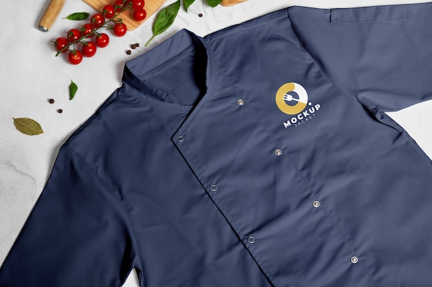 Chef Jacket Mockup – Top View Free Stock Photo for Download