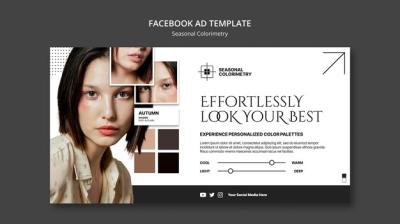 Seasonal Colorimetry Flat Design Facebook Template â Free Download