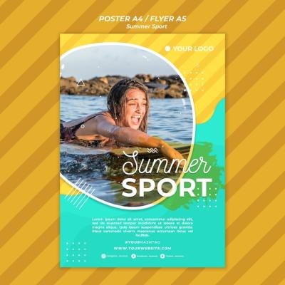 Summer Sport Poster Concept – Free Download, Free Stock Photo