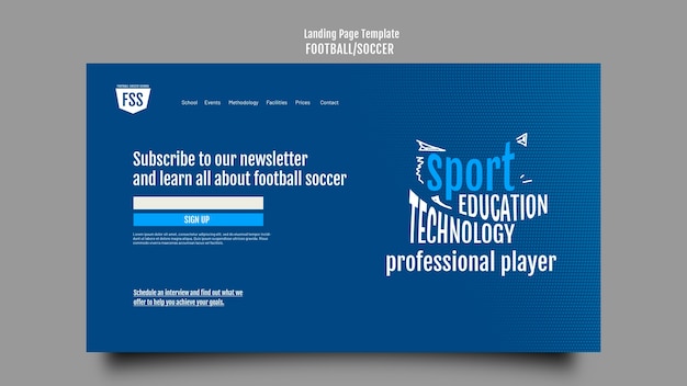 Gradient Soccer Game Landing Page – Free Stock Photo Download