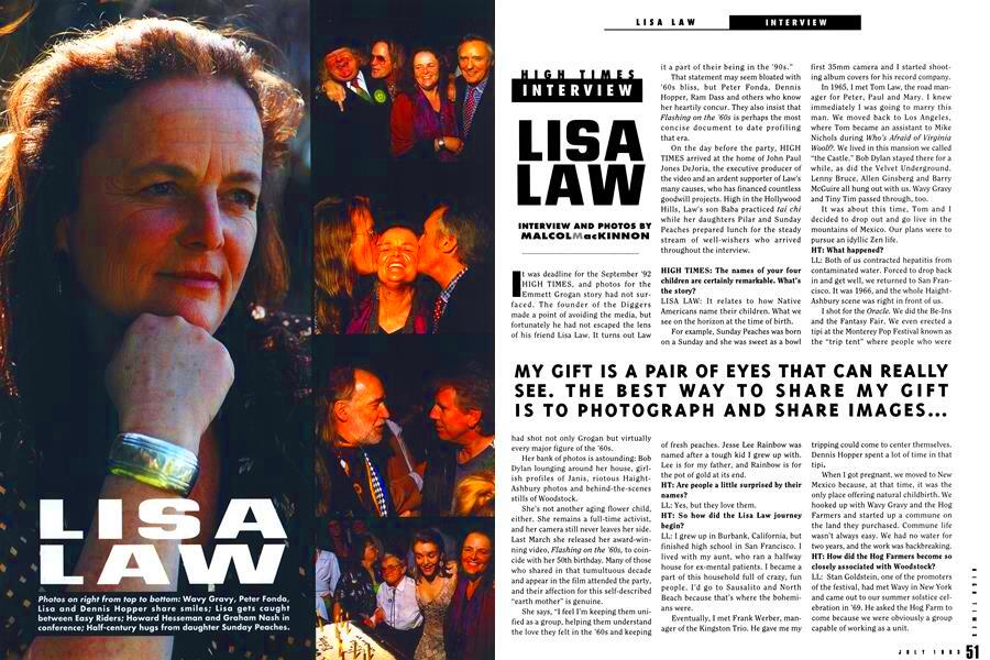 LISA LAW High Times JULY 1993