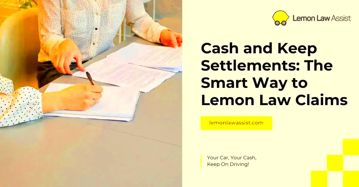 Cash and Keep Settlements The Smart Way to Lemon Law Claims