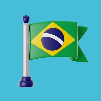 Brazil Icon 3D Rendering – Free to Download