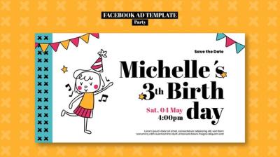 Birthday Party Celebration Facebook Template – Free Download