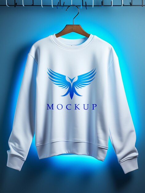 White Full Sleeve Sweatshirt Mockup – Free Download