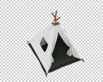 Tent Isolated on Transparent Background – 3D Rendering Illustration Download Free Stock Photo