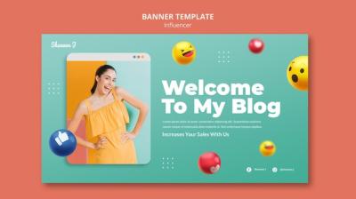 Blogger Horizontal Banner Template – Free Download