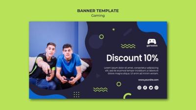 Video Game Banner Template – Download Free Stock Photo