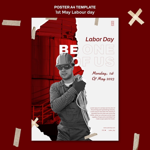 Labour Day Template Design – Free Download