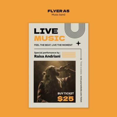 Music Band Template Design – Free Download