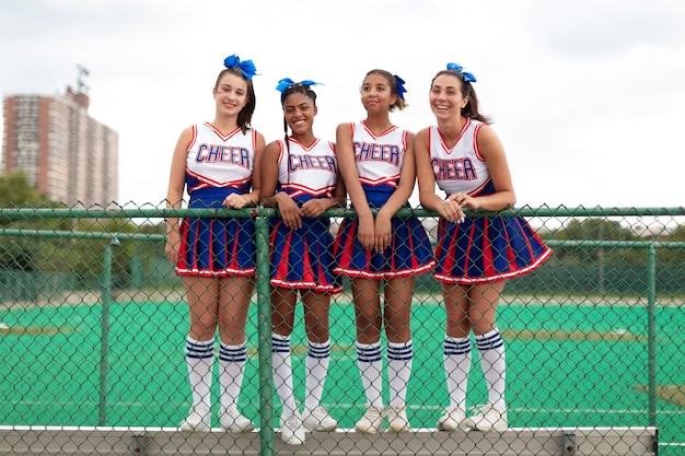 Teenage Cheerleaders in Cute Uniforms – Free Stock Photo, Download for Free