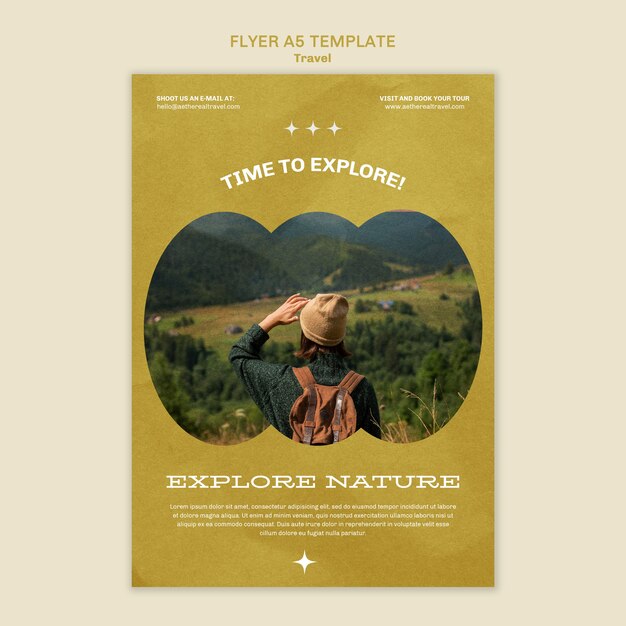 Minimal Flat Design Travel Template – Free Download