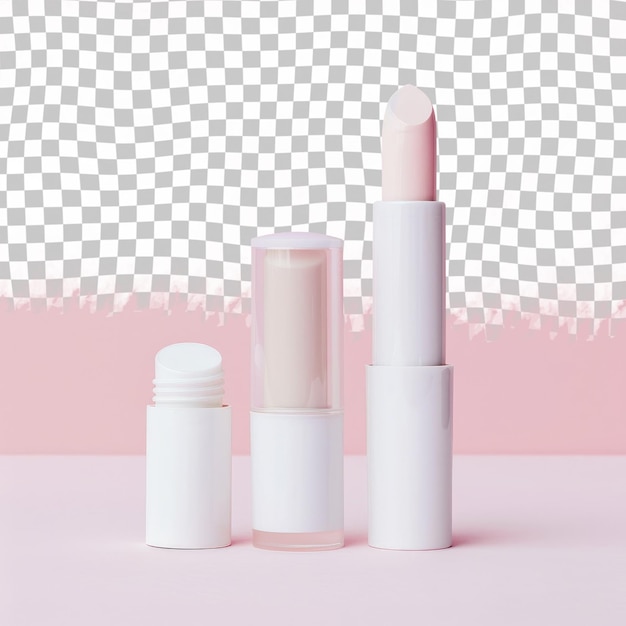 Three Bottles of Lipstick on a Pink Background – Free Download