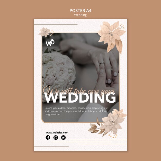 Wedding Organizer Poster Template – Free Download