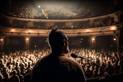 Vibrant Stage Performance of a Popular Rock Musician – Free Stock Photo for Download