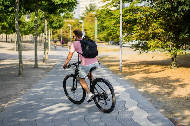 Young Sportsman on a Bicycle in a European City – Free Stock Photo, Download for Free