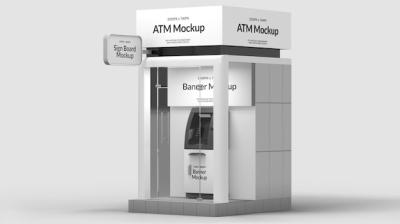 Full View Concept ATM Room Mockup – Free Download