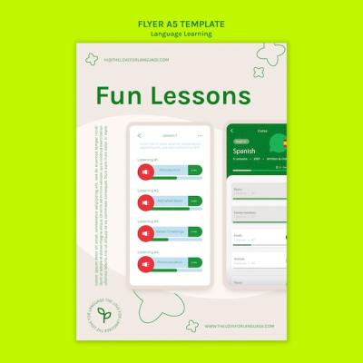 New Language Flyer Template – Free Download