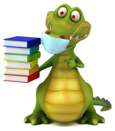 Fun 3D Cartoon Crocodile with a Mask – Free Stock Photo for Download