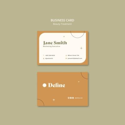 Minimal Botox Filler Business Card Template – Free Download