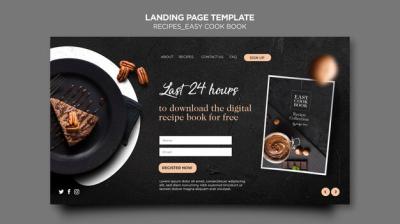 Cook Book Template for Landing Page – Free Download