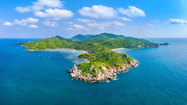 Aerial View of Beautiful Koh Tao Island in Surat Thani, Thailand – Free to Download