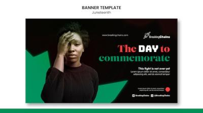 Juneteenth Banner Design Template – Free Download