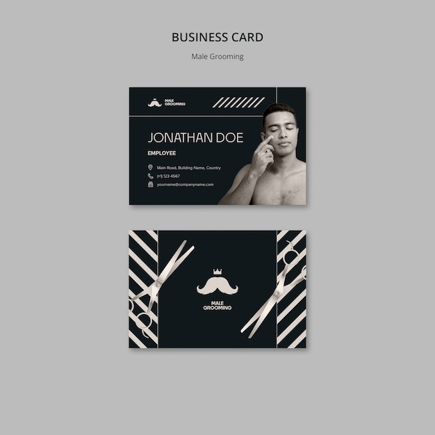 Male Grooming Template Design – Free Download