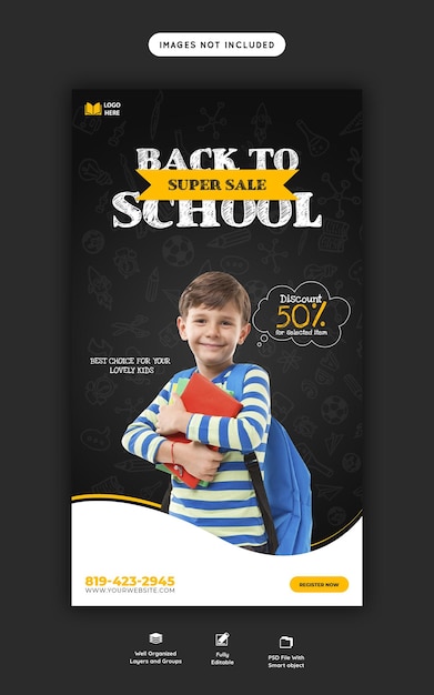 Back to School Instagram and Facebook Story Template – Free Download