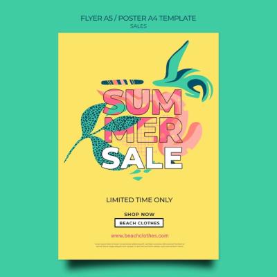 Vertical Flyer for Summer Sale – Free Download Free Stock Photo