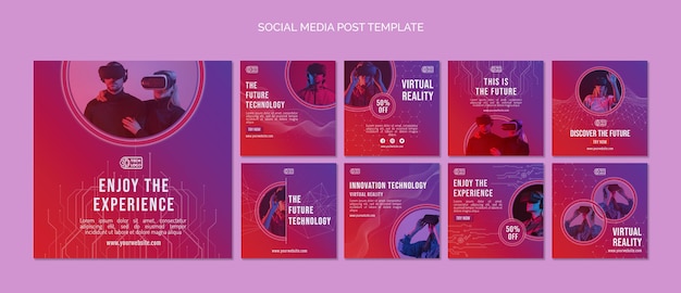 Stunning Technology Social Media Posts Set – Free Download