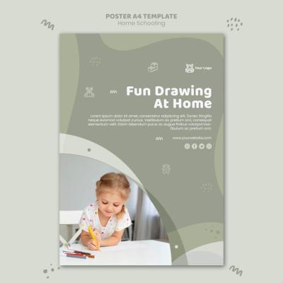 Home Schooling Poster Template – Free Download