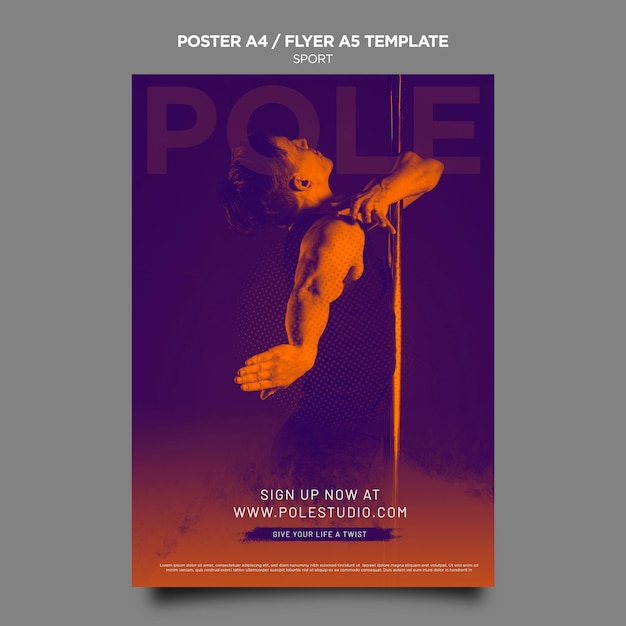 Pole Class Poster Template – Free Download