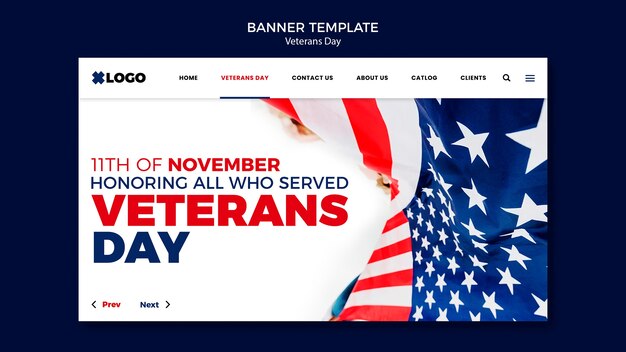 Veterans Day Celebration Landing Page – Free Download